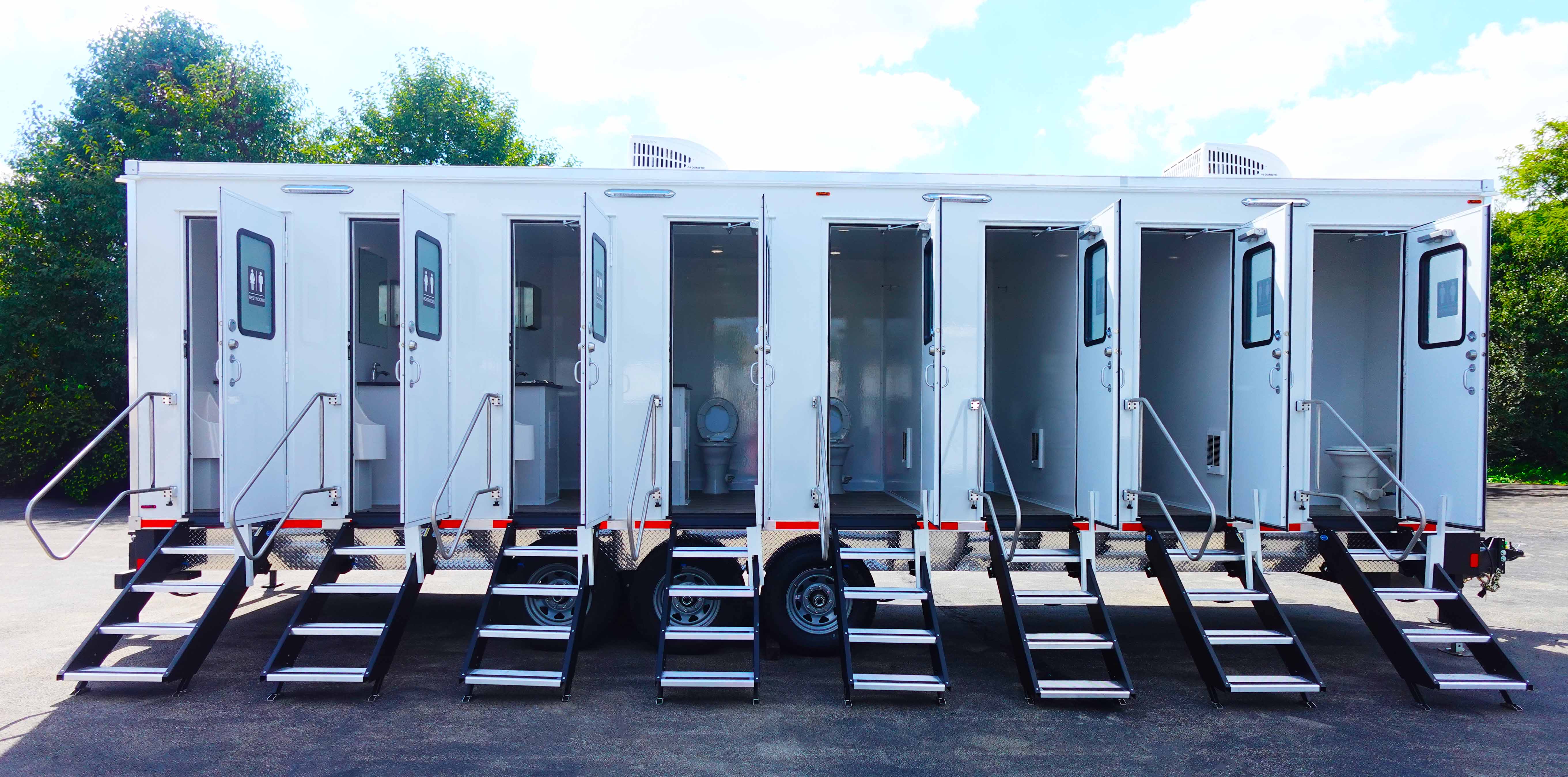 Climate Controlled Restroom Trailers for Construction Sites