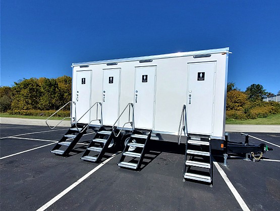 4 Station Restroom Trailer - Restroom Trailer For Sale